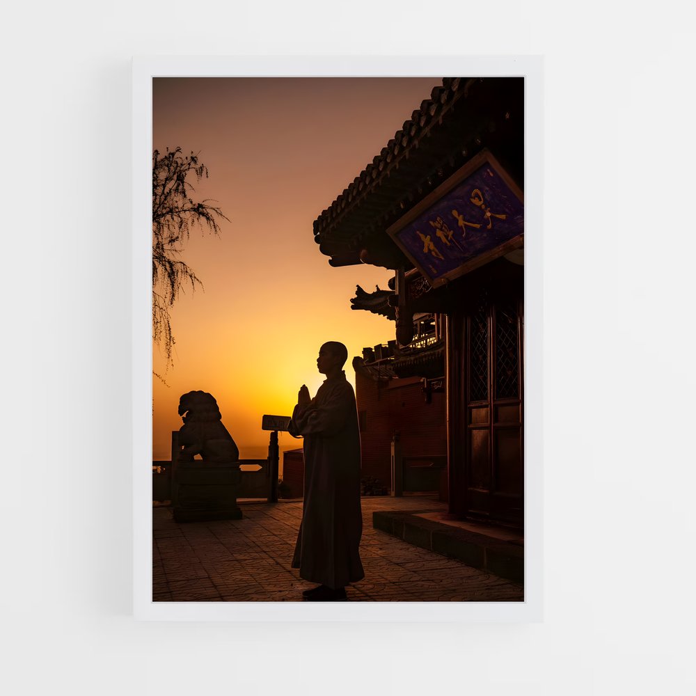 Poster Méditation au Crépuscule – affiche Kung Fu (vue 3)